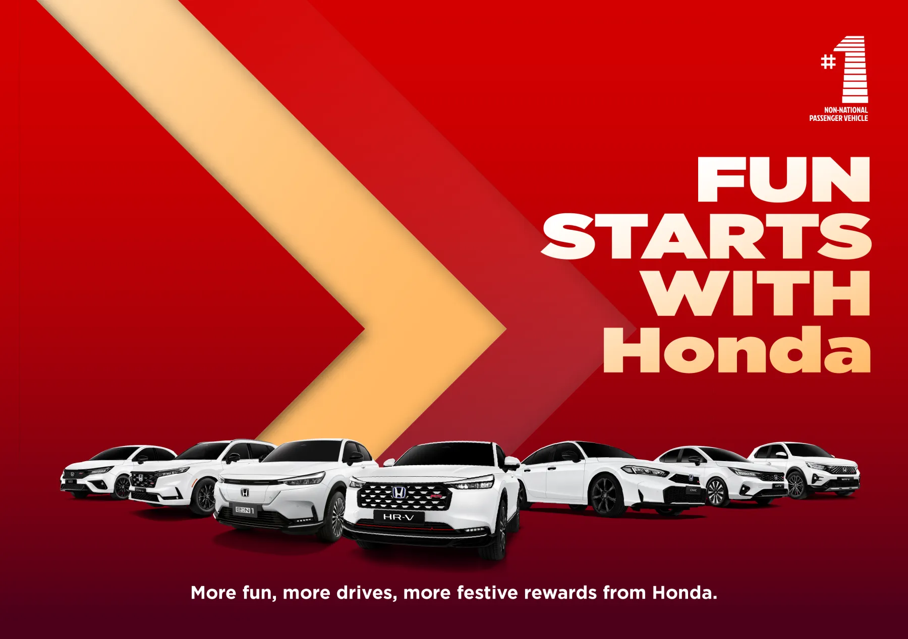 Honda Civic putih di jalan bandar